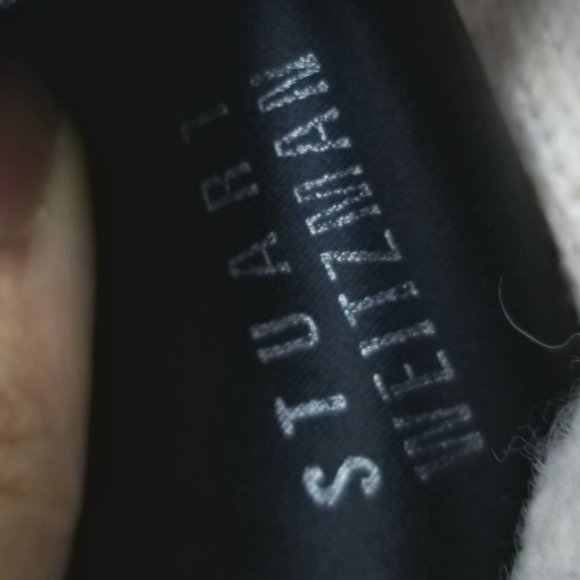 Stuart Weitzman Tall Black Leather Buckle Heeled Riding Boots size 8.5 - Picture 13 of 15